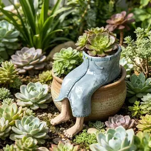 Cute Dangling Legs Resin Planter, Cowgirl Girl Succulent Pot, Unique Decorative Plant Container, Perfect for Home & Garden Aesthetics