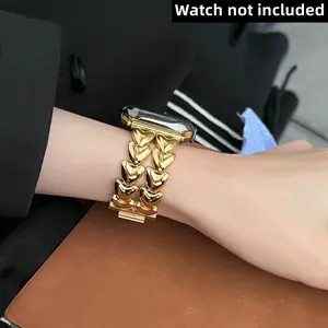 Heart Shaped Watch Band (Band Only), 1 Count Durable Watch Replacement Watch Band, Fashion Sports Watch Band for Apple Watch Series 9/8/7/6/5/4/3/2/1