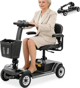 Senior Mobility Scooter, 418 LBS Weight Capacity, 20KM Long Range, Quick Folding & Easy Assembly, FDA Registered for Adults