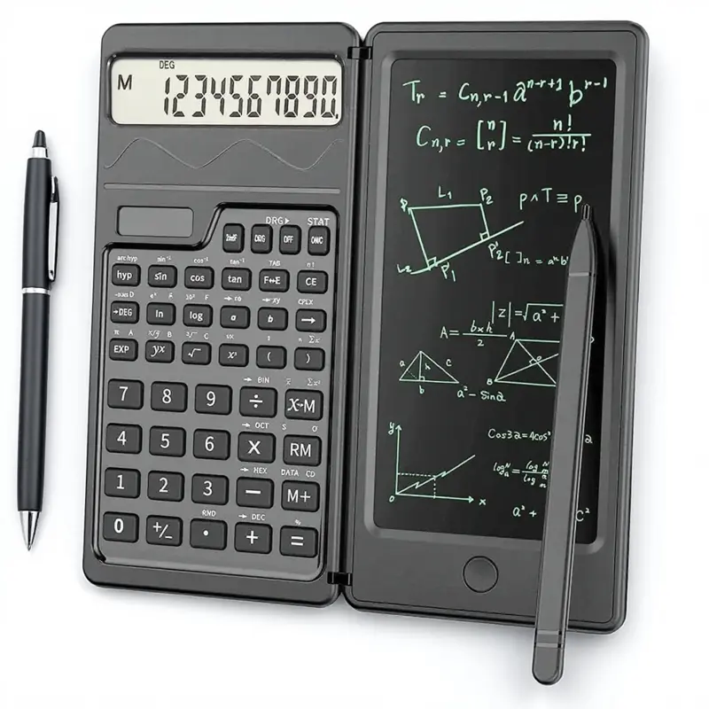 Portable Foldable Solar-Powered Scientific Calculator with One-Touch ...