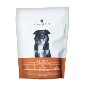 Ketona Salmon Recipe Adult Dry Dog Food for Adult Dogs - Natural, Low Carb (only 5%), High Protein (46%), Grain-Free -  The Nutrition of a Raw Diet with The Cost and Convenience of a Kibble - 8.4 Lbs - Made in USA