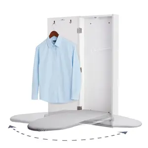 Ivation Swivel Ironing Board Cabinet for Home - Wall-Mounted, Foldable, Easy-Release Lever, White
