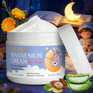 150g Yecuce Children Magnesium Cream, Unscented Gentle Nourishing Hydrating Moisturizing Body Care Lotion, Promotes Relaxation and Peaceful Sleep, Helps Baby Feel Calm and Comfortable