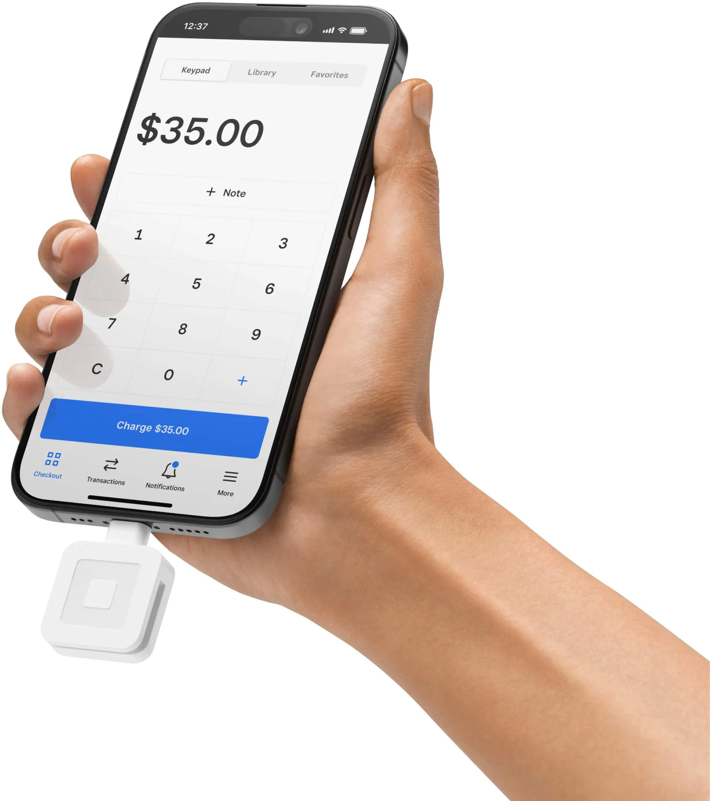 Square - Reader for Magstripe (USB-C) - Glossy White Square - Reader for Magstripe (USB-C) - Glossy White