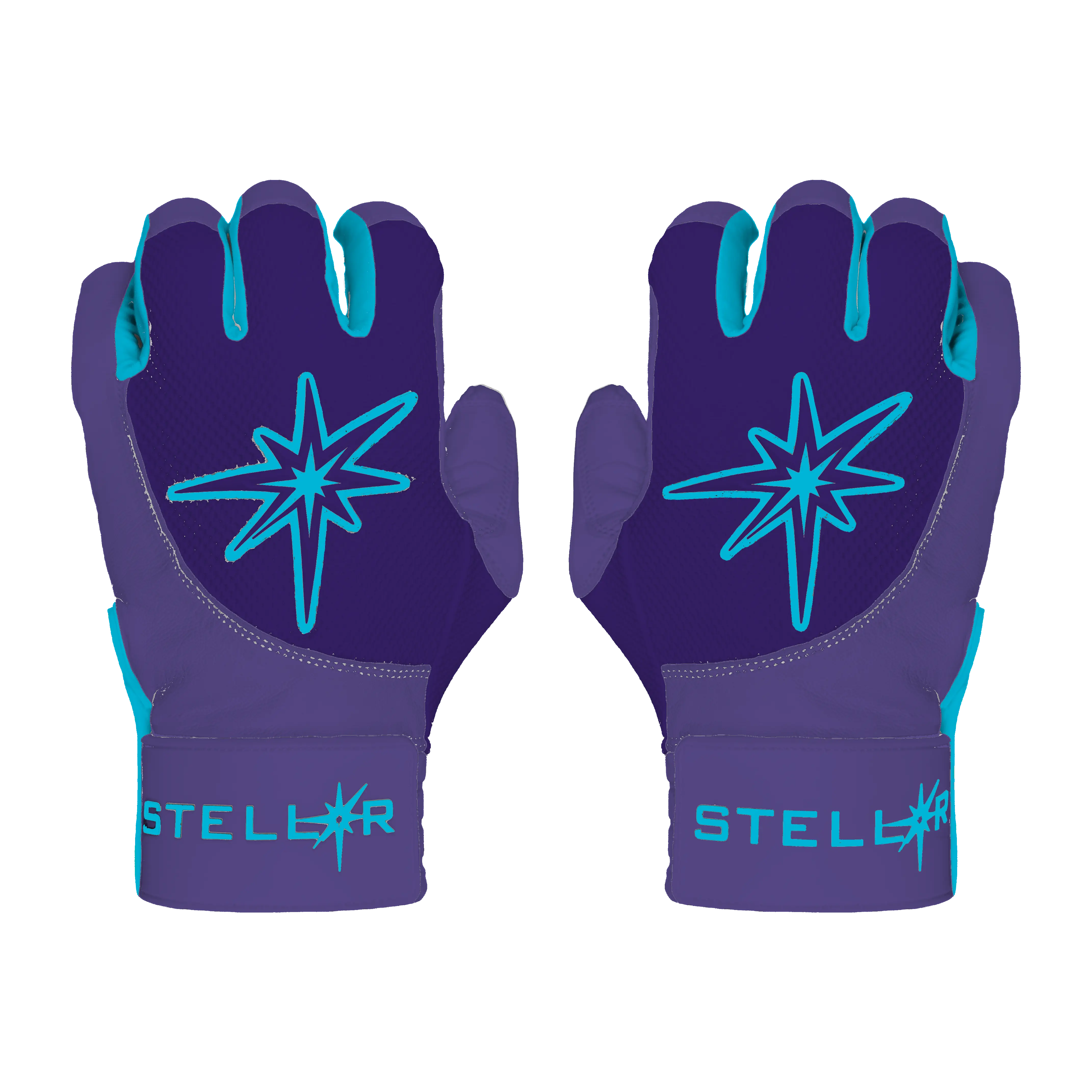 Purple/Teal Batting Gloves