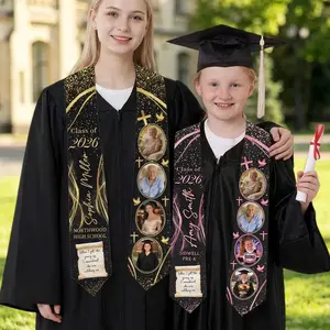 9 Ops Custom In Loving Memory Graduation Stole, Memorial Photo Sash Gifts