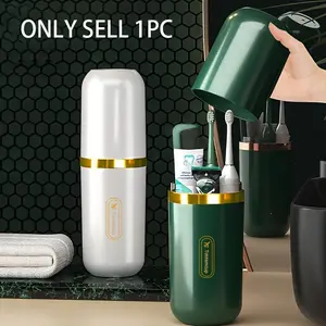 Portable Travel Toothbrush & Toothpaste Set, Includes Brush, Paste, Mouthwash Cup, Lightweight No Odor, Perfect Holiday Gift, Toothbrush Holders