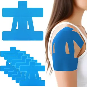 Pre-cut muscle tape for shoulder support, suitable for men and women, sports cut-out tape from manufacturer, stretchable and elastic for injury prevention and fixation