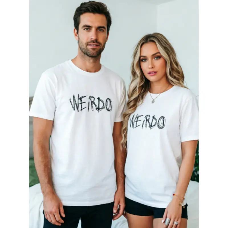 100% Cotton WEIRDO Punk Emo Graphic T-Shirt – Funny Goth Heavy Metal Style Shirt, Alt Alternative Aesthetic Streetwear Tee, Unisex Crewneck Short Sleeve Casual Top, Edgy Gift Shirt