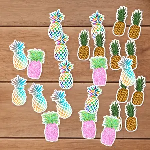 Stickers Pack 20 Pcs Sweet Luggage Pineapple Waterproof Bottle Bike Aesthetic Guitar Laptop Bumper Water Vinyl Car Skateboard Colorful
