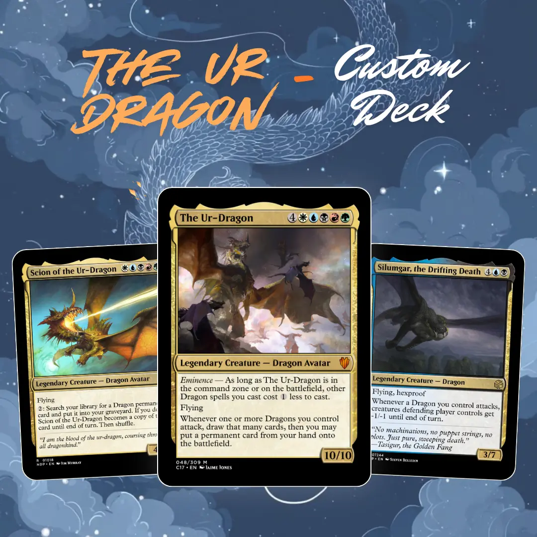 Ur-Dragon Exclusive Dragon Tribal Proxy Commander Deck - 100+ Cards, High-Quality, Ready-to-Play Magic-Style, Ideal Gift for Collectors