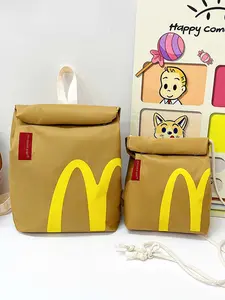 New Creative Letter Print Backpack, Waterproof Shoulder Bag for College Students, Sporty Nylon Design, All-Season Use