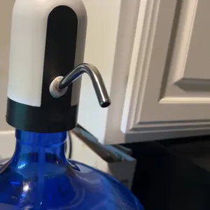 Water Dispenser for 5 Gallon Bottle - Rechargeable Water Pump for 5 Gal Jug, BPA-Free, Food Grade Silicone Hose, Stainless Steel Spout - 30-40 Days Battery Life, Easy One Switch Operation for Kitchen Outdoor Camping Office