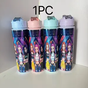 K-Pop Demoness Group Plastic Water Bottle, Reusable 27.5oz 800ML Leak-Proof Travel Cup, Lightweight Running Drink Bottle, Portable Water Bottle, Perfect Gift