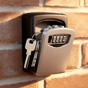 Ultra-Safe Flip-Top Key Lock Box, Metal and Plastic Combination Password Lock, High Security Storage, Easy Installation, Suitable for Home and Office