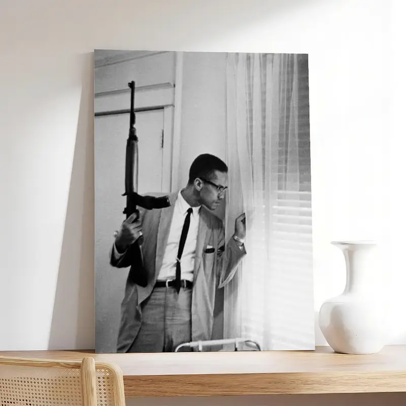 Malcolm X .by Any Means Necessary Poster Decorative Painting Canvas Wall Art Living Room Posters Bedroom Painting wall  decor Kitchen Ornaments