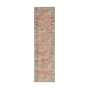 Linon Home Mac Washable 2'x8' Decorative Non Slip Runner Rug