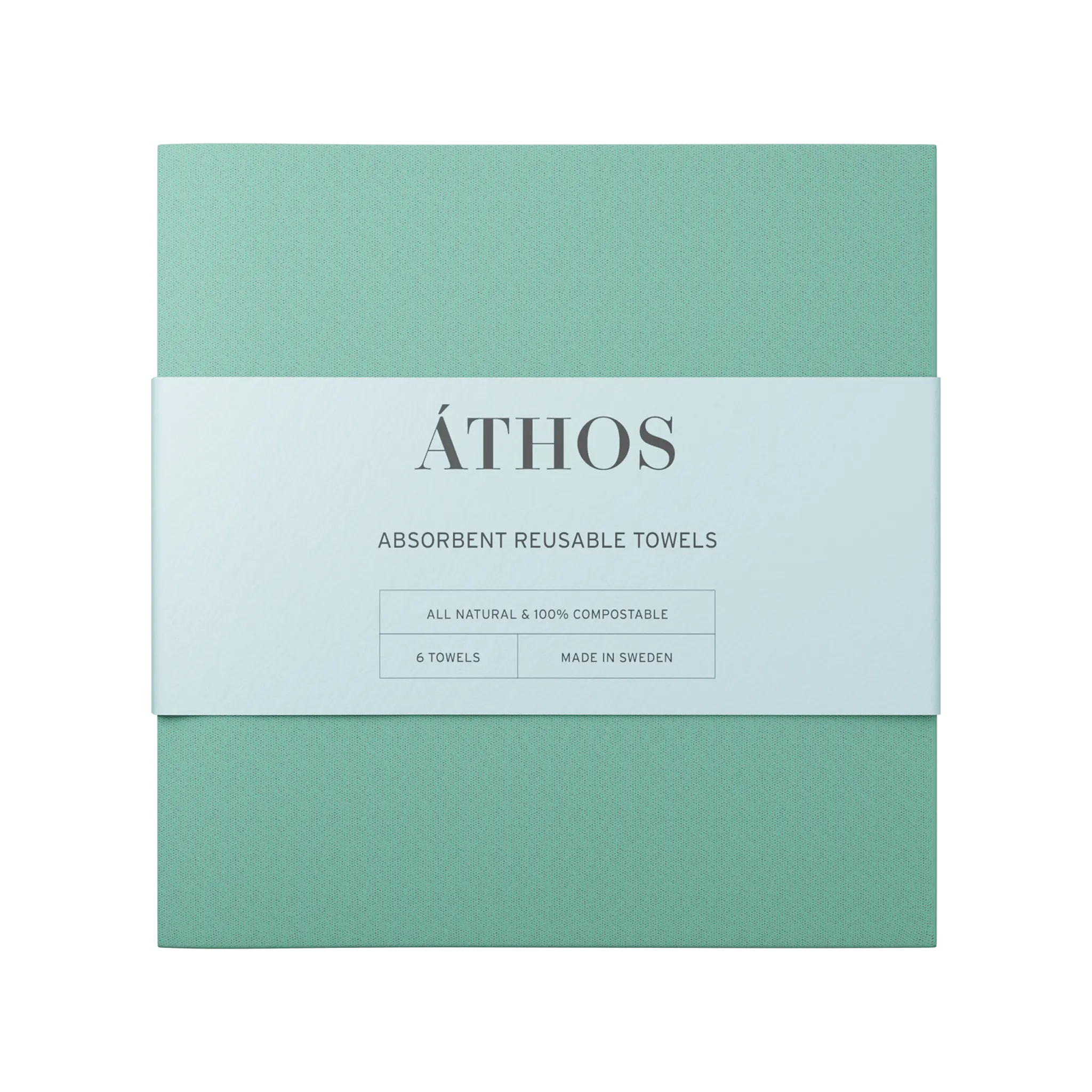 ÁTHOS Absorbent Reusable Towels 6‑Pack | Super‑Absorbent Swedish‑Style Cloths | Eco‑Friendly, Lint‑Free & Machine‑Washable