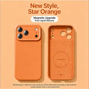 Premium Liquid Silicone Magnetic Case for iPhone 17 Pro Max/16/15 |     Ultra Slim Solid Color Skin-Feel Full Protection