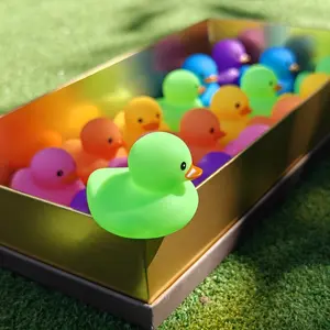 6 Rainbow Rubber Ducks (random Colors), Soft Rubber Duckies, Vibrant Colors, Holiday Decorations, Party Decor, Car Interior Accessories