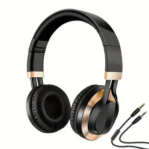 Foldable Wired Headphones with  Microphone, Compatible with Mobile Phones/laptops/music/call/meeting, Perfect Gift for Friends, High Quality Headphones