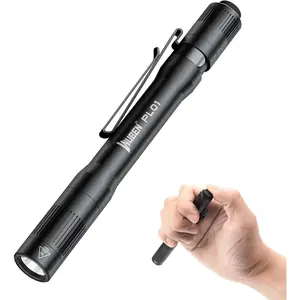 PL01 Pen Light, 650 Lumens Pocket EDC Flashlight Rechargeable, Bright LED Pen Flashlight, IP68 Handheld Flash Lights, Compatible 2 AAA  for , Outdoor, , Inspection