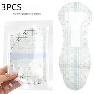 Women's Disposable Waterproof Patch Set, Spa Bath Water Park Cotton Core Fixing Patches, 3-Piece Comfortable Secure Adhesive