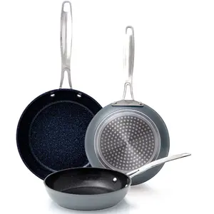 Duralon Non-Stick Cookware 3-Piece Set - 8”, 10”, 12” Frying Pans