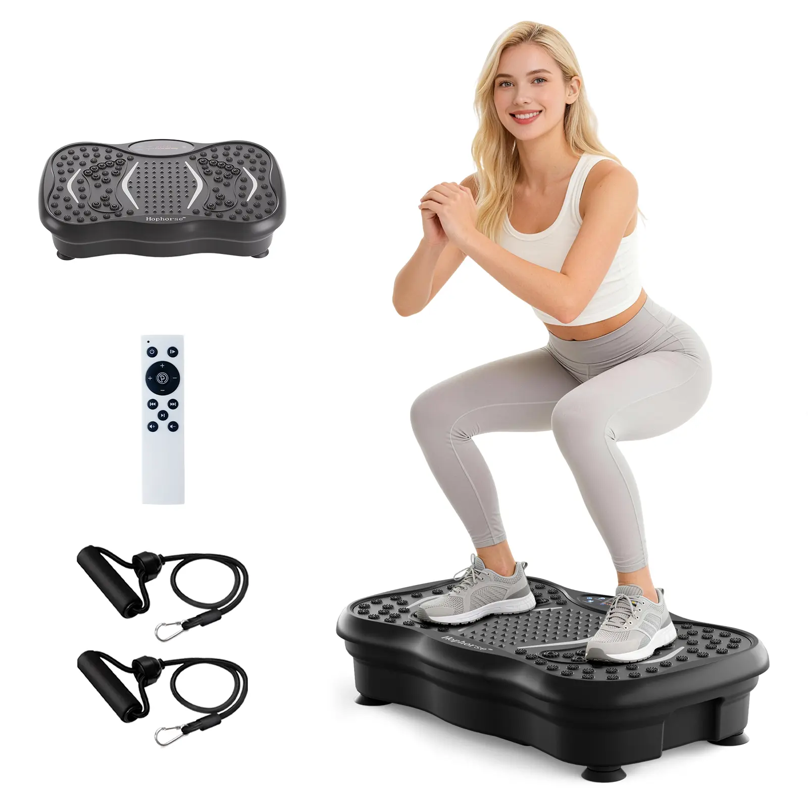 HopHorse Vibration Plate Exercise Machine 180 Speed Oscillating Platform  330 lbs Capacity Full-Body Workout for Men Women Home Gym with Remote LED  Display Vertical Stepper - TikTok Shop