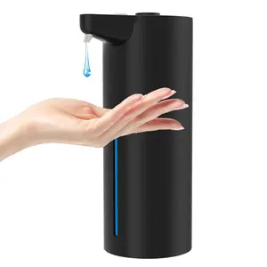 Automatic Soap Dispenser Touchless Hands-Free Multi Adjustable Volume Long Battery Life Compatible with Thick & Thin Dish Hand Soap for Bathroom and Kitchen Easy for Toddlers Black Modern & Stylish Design