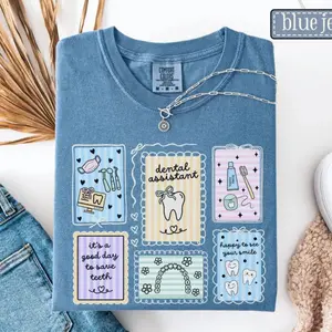 Dental Assistant Comfort Colors Shirt • Dental Office Stamp Tshirt • Dental Hygienist Gifts • Dentist Assistant Gift • Dental Hygiene Crew
