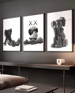 KAWS Wall Art Set of 3 Trendy Urban Room Decor prints poster #42