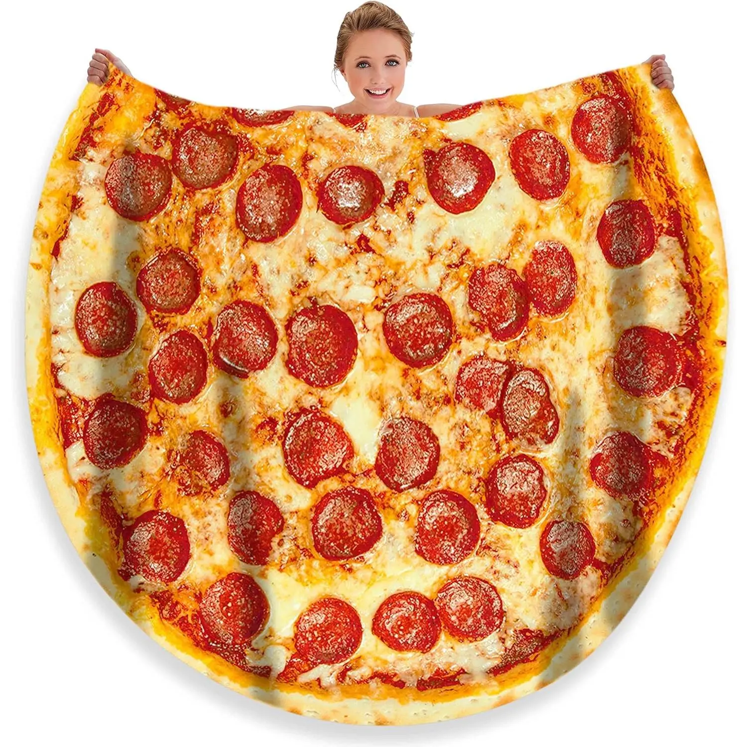 Pizza Blanket for Adult and  Novelty  Adult Size Funny Realistic Throw Fuzzy Fleece Flannel Teens Boys and Girls 60 inches