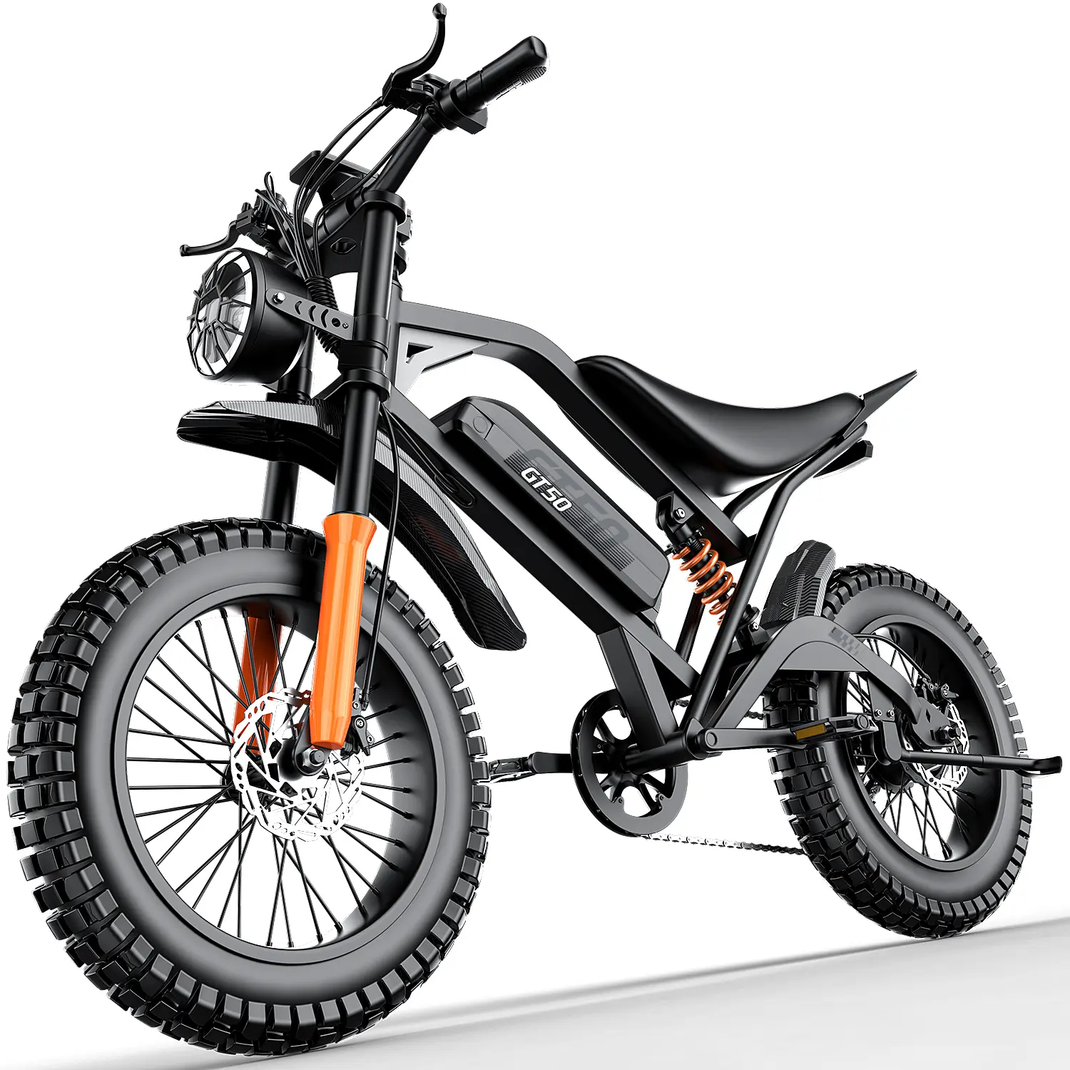 Soonaway GT50 Electric Dirt Bike for Teens & Adults, 2500WPeak 48V/25AH Battery E-Bike, 37MPH Top Speed, 35-60MiRange, Hydraulic Brakes, Full Suspensions, 7-Speed Off-Road Mountain Electric Motorcycle