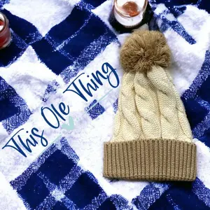 Luxury Winter Cable Knit Beanie - Thick & Stretchy Plush Material