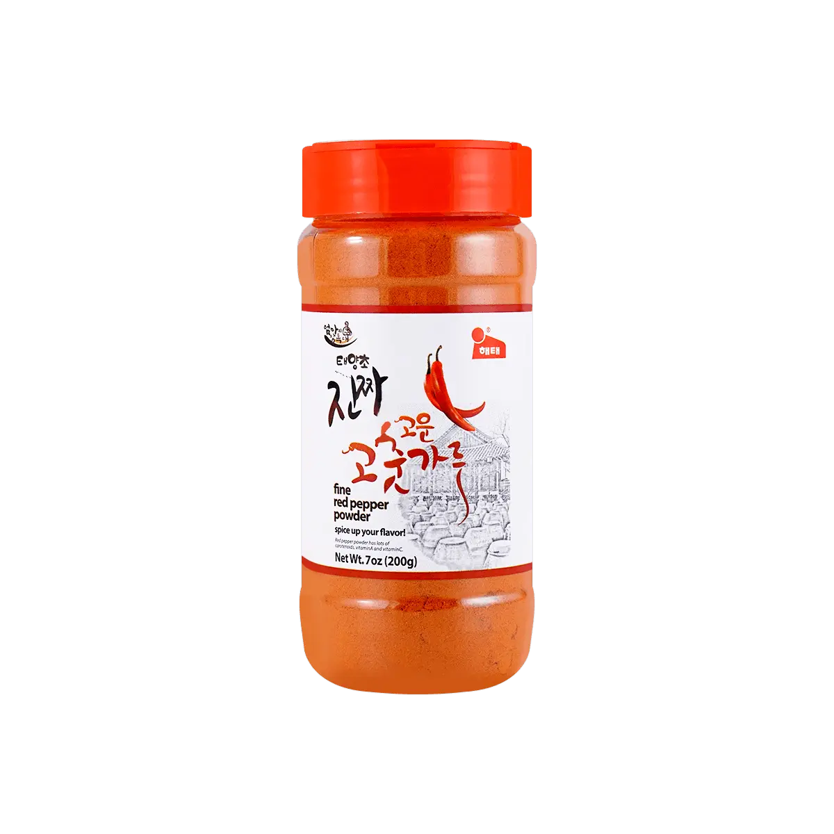HAITAI Korean Gochugaru Chili Powder 200g - Fine Grind for Kimchi, Soups, Stews, BBQ & Seasoning