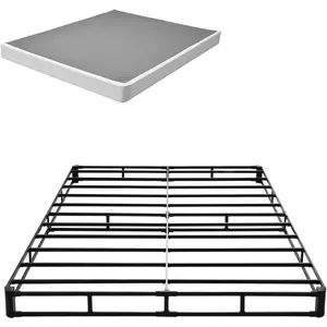VEVOR Box Spring, Queen Size Bed Frame with Washable Fabric Cloth, Heavy Duty Metal Frame for Queen Bed, 5 in Mattress Foundation, 3500 lbs Max Weight Capacity, Easy Assembly, 79.1Lx 59.6Wx 5.1H inVEVOR Super Brand Day