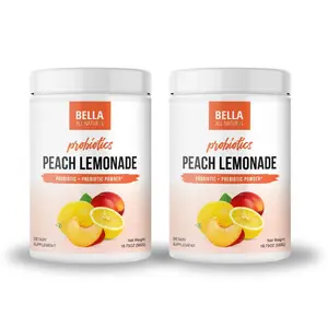 2 Pack Bella All Natural Probiotics Peach Lemonade