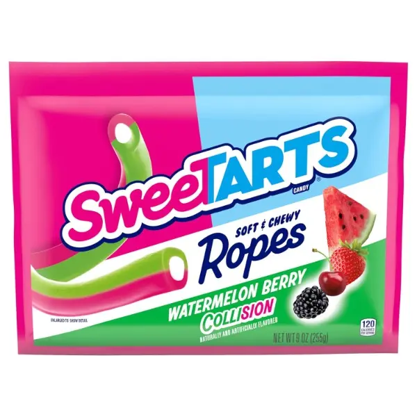 Ropes, Candy, Watermelon Berry Collision, Soft and Chewy, 9 oz