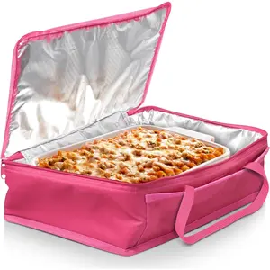 Direct Insulated Casserole Bag - Thermal Bag for Hot or Cold Food Transport - Women's Travel Thermal Bag, Suitable for Picnics, Office, Parties - Pan Insulated Bag - Pink