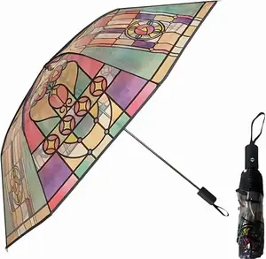 transparent vintage parasol umbrella, cute automatic folding umbrella totes umbrellas automatic open and close collapsible rain for women, compact eezy unique aesthetic for girl
