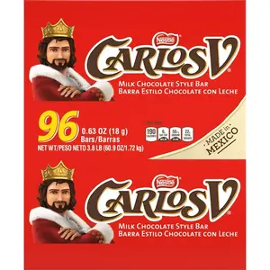 Carlos V Milk chocolate style bar 96 bars