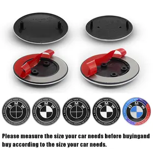 1Pcs 82mm 74mm Car Front Hood Emblem Bonnet Logo Rear Trunk Badge Accessories For BMW M M2 M3 M4 M5 E46 E39 E60 E90 E87 E36 E30 E34 E53 E70 E92 E93 E91 E61 X3 X5 X6 F30 F20 F10 Car Decorative Sticker