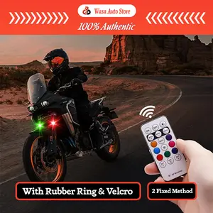 Wireless LED Strobe Lights RGB USB Charge IP65 Waterproof Anti-Collision for Car Motorcycle Drone & RC Aircraft Bike