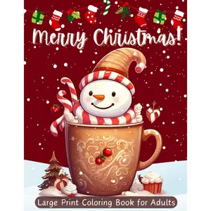 Large Print Merry Christmas Coloring Book For Adults: Relaxing Christmas Coloring Pages for Women, Men, and Seniors With Beautiful Winter Scenes Paperback – November 30, 2023