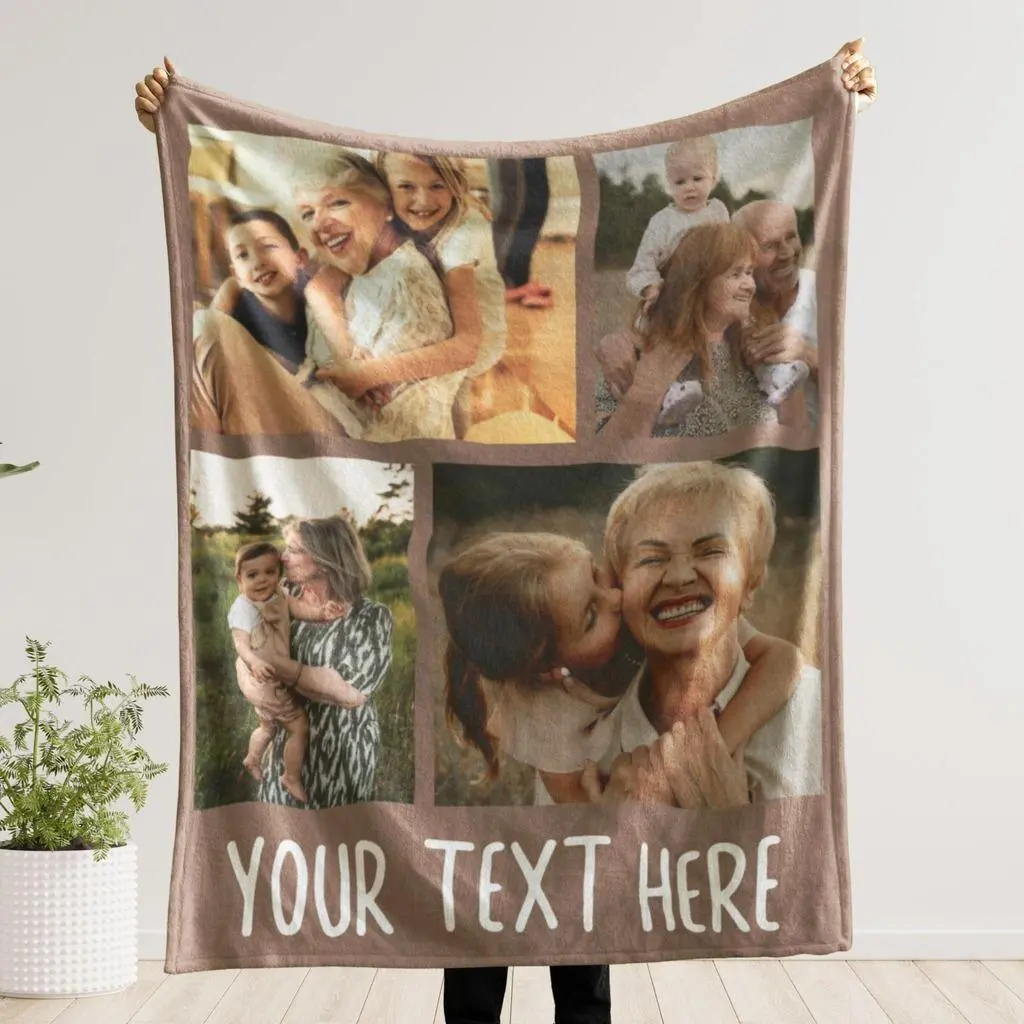 0003   Custom Photo Blanket Grandma Personalized Picture For Grandma Photos C