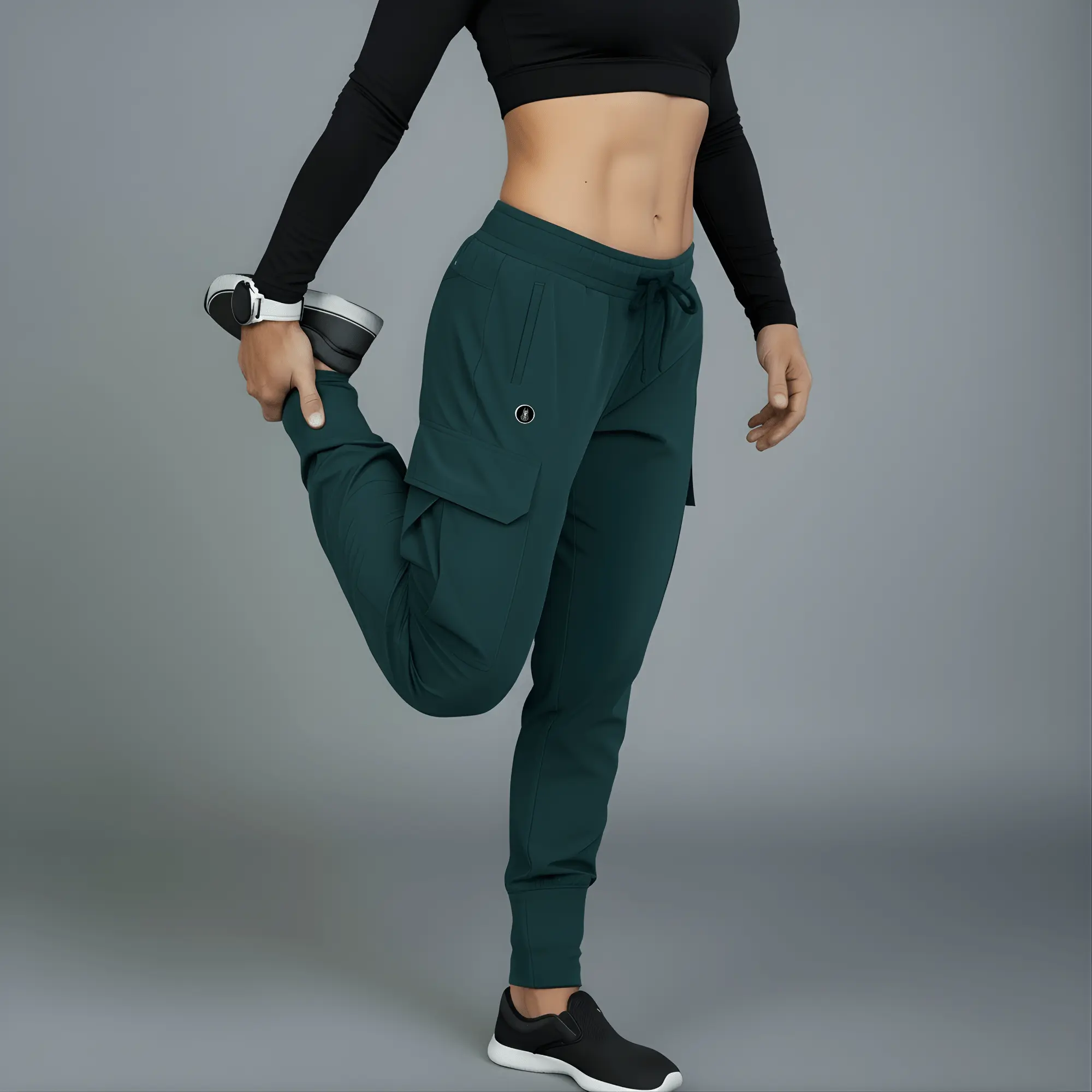 Women’s Nilestone Teal Urban Flex Cargo Joggers