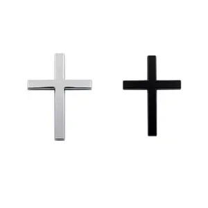 Minimal Bits Give Your Car A Gift, 2 PCS 3D Cross Sticker For Car Exterior Decorative Sticker Universal Car Accessories for Motorcycle & SUV Emblem Badge Decal Decoration