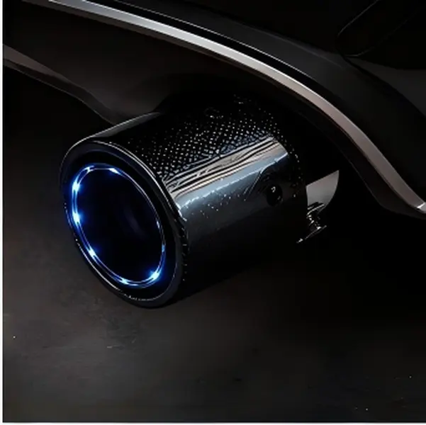 Glowing Carbon Fiber Motorcycle End Silencer Exhaust Tip - Enhances Nighttime Vehicle Vibe as an Upgrade for Boring Stock Tips