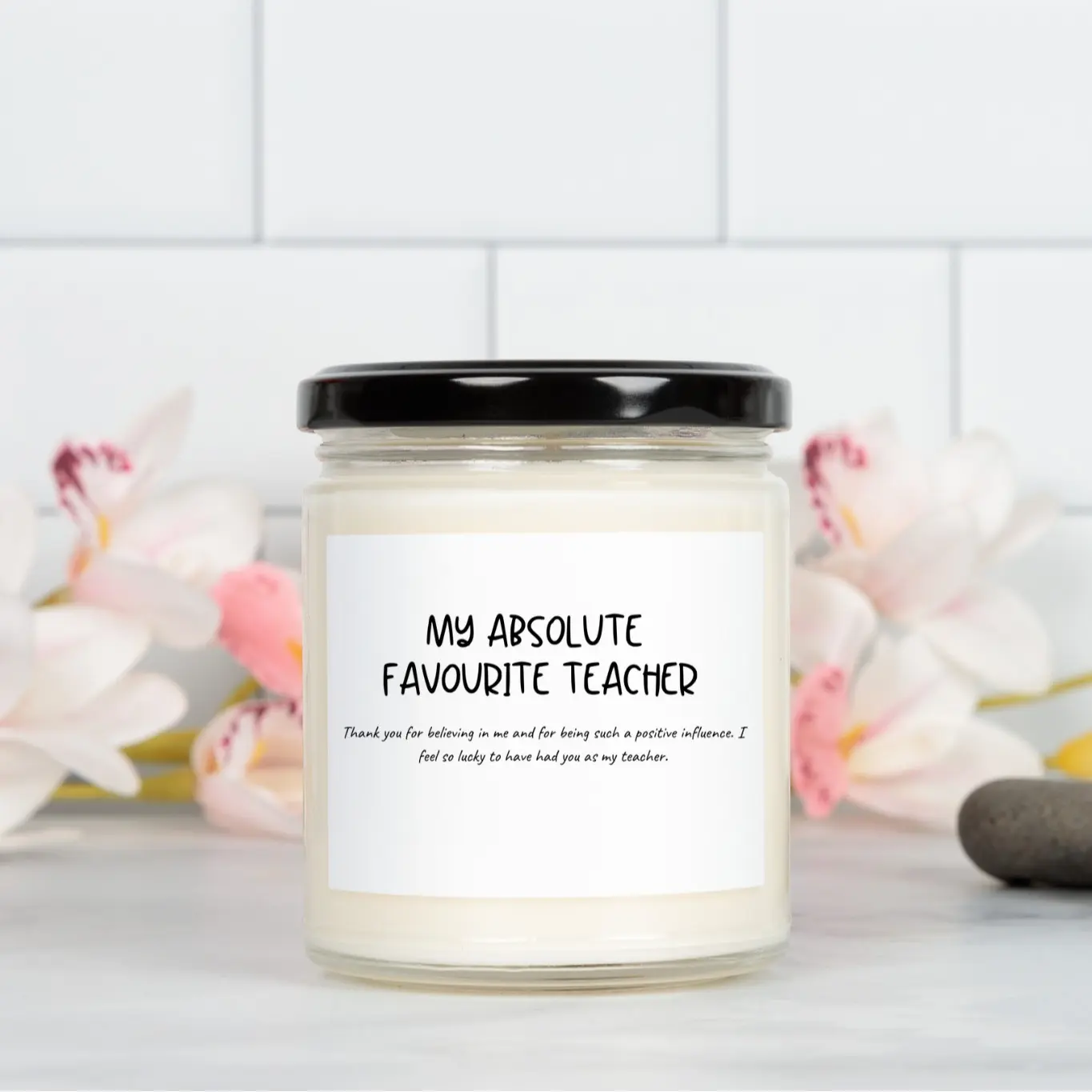 Teacher Scented Soy Candle – 9oz Aromatherapy Gift for Educators, Classroom Decor, End-of-Year Appreciation, Relaxation Candle in Glass Jar